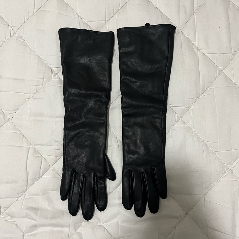 Sheep Leather Long Gloves